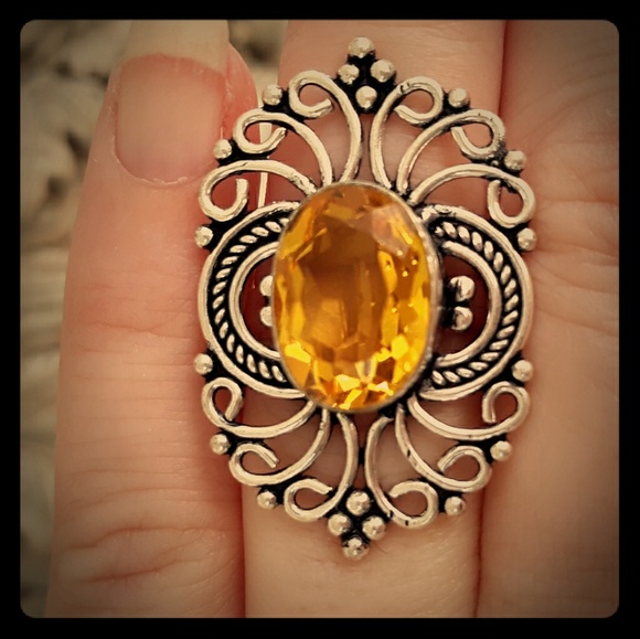 New Handmade Citrine 925 Silver Ring. - Picture 1 of 5